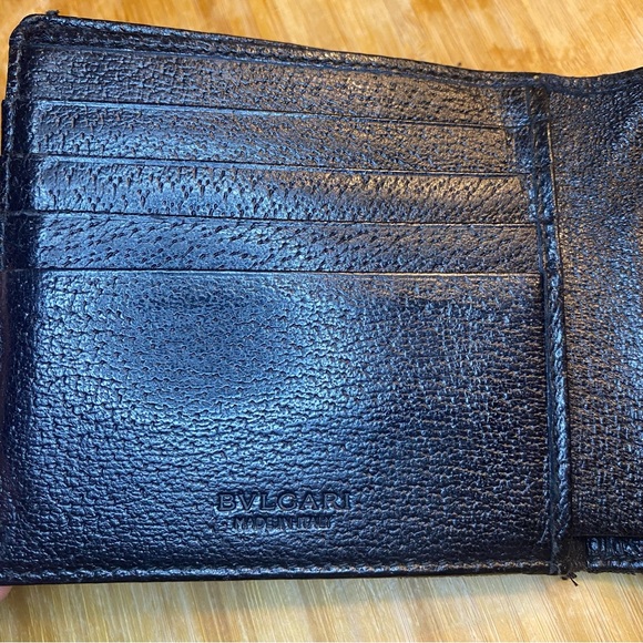 Bvlgari Men’s Black Canvas Monogram Bifold Wallet with Coin Pouch - Picture 7 of 13